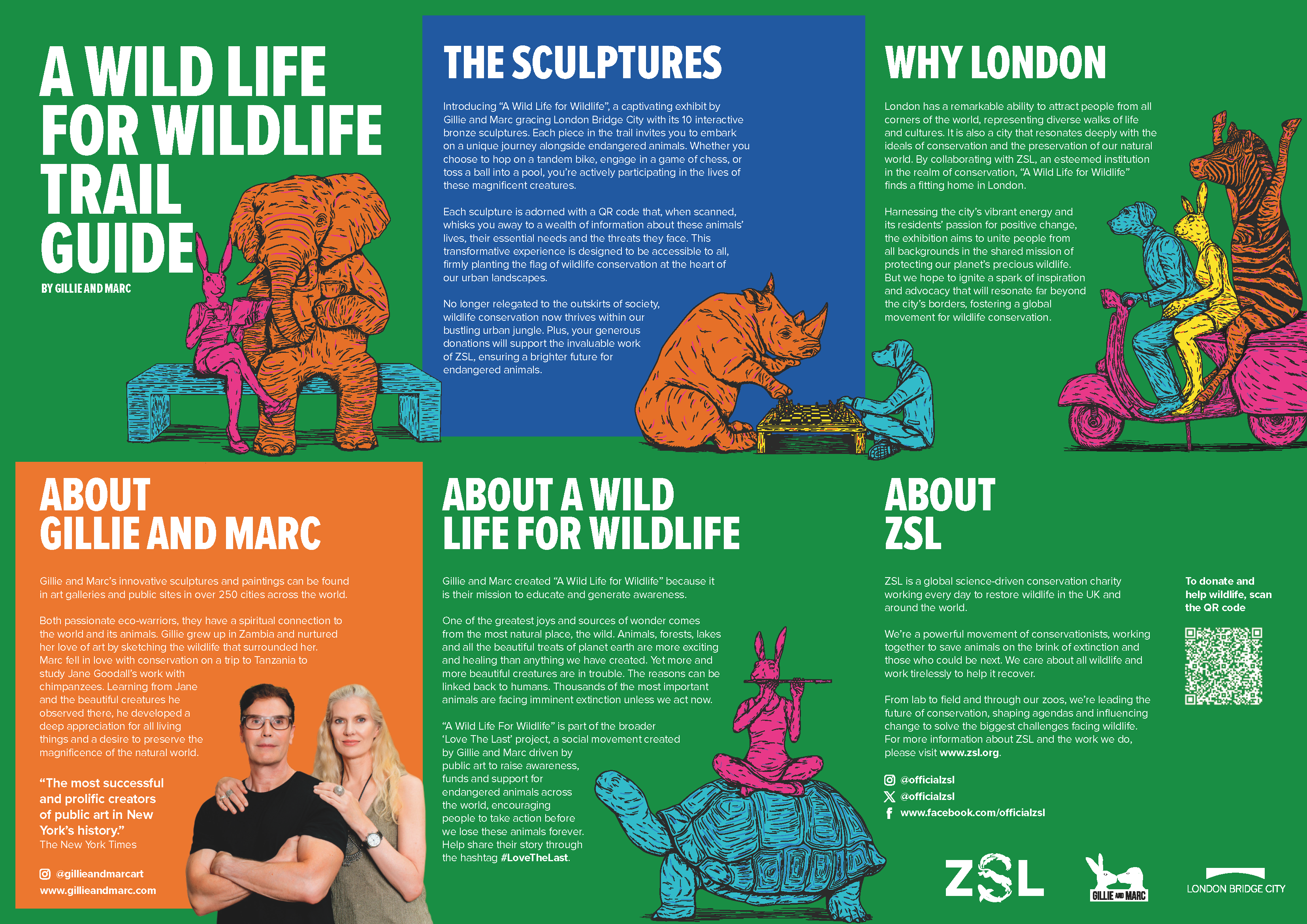 Where to find wild animal statues in London? (16 locations of